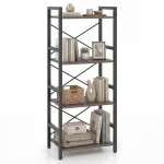 Tangkula 3-Tier Industrial Bookshelf for Home Office