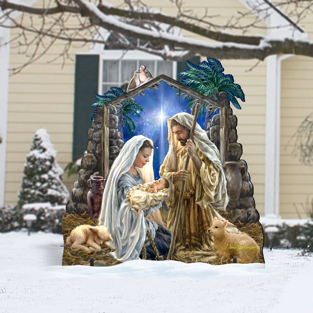 118859e3db19adb17b62c77b95504608ef589b6dcbe941936ce3be5f778668fd.jpg Glory to God Wooden Outdoor Decor The Holiday Aisle - Image 1