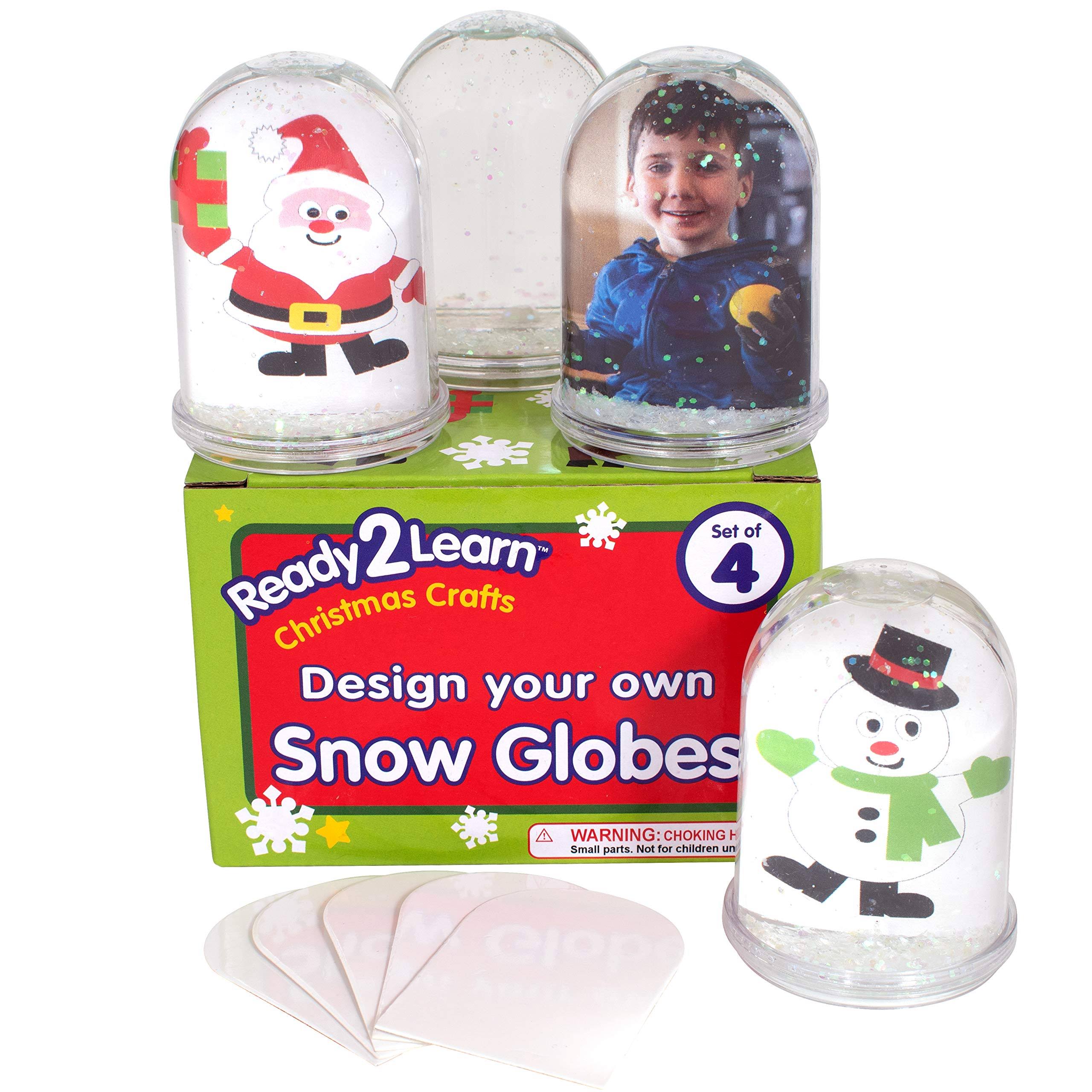 119710020b3f7904dae1e9f5ca02862c2a2bfdb9931f359a0c009e3bf5d04576.jpg Ready 2 Learn Christmas Crafts - Design Your Own Snow Globes - Set of 4 - Christmas Snow Globes for Kids - Customizable Christmas Decorations for - Image 1