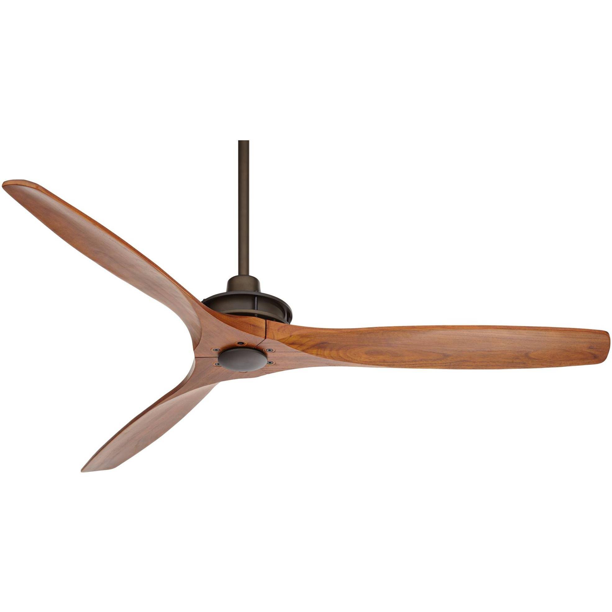 1197408411ab658b9073508c56481d2856bf5b864c2af14982d73e2bbbabeadd.jpg 52" Casa Vieja Rustic Farmhouse 3 Blade Indoor Ceiling Fan with Remote Control Oil Rubbed Bronze Walnut Wood for Living Kitchen Bedroom Family - Image 1