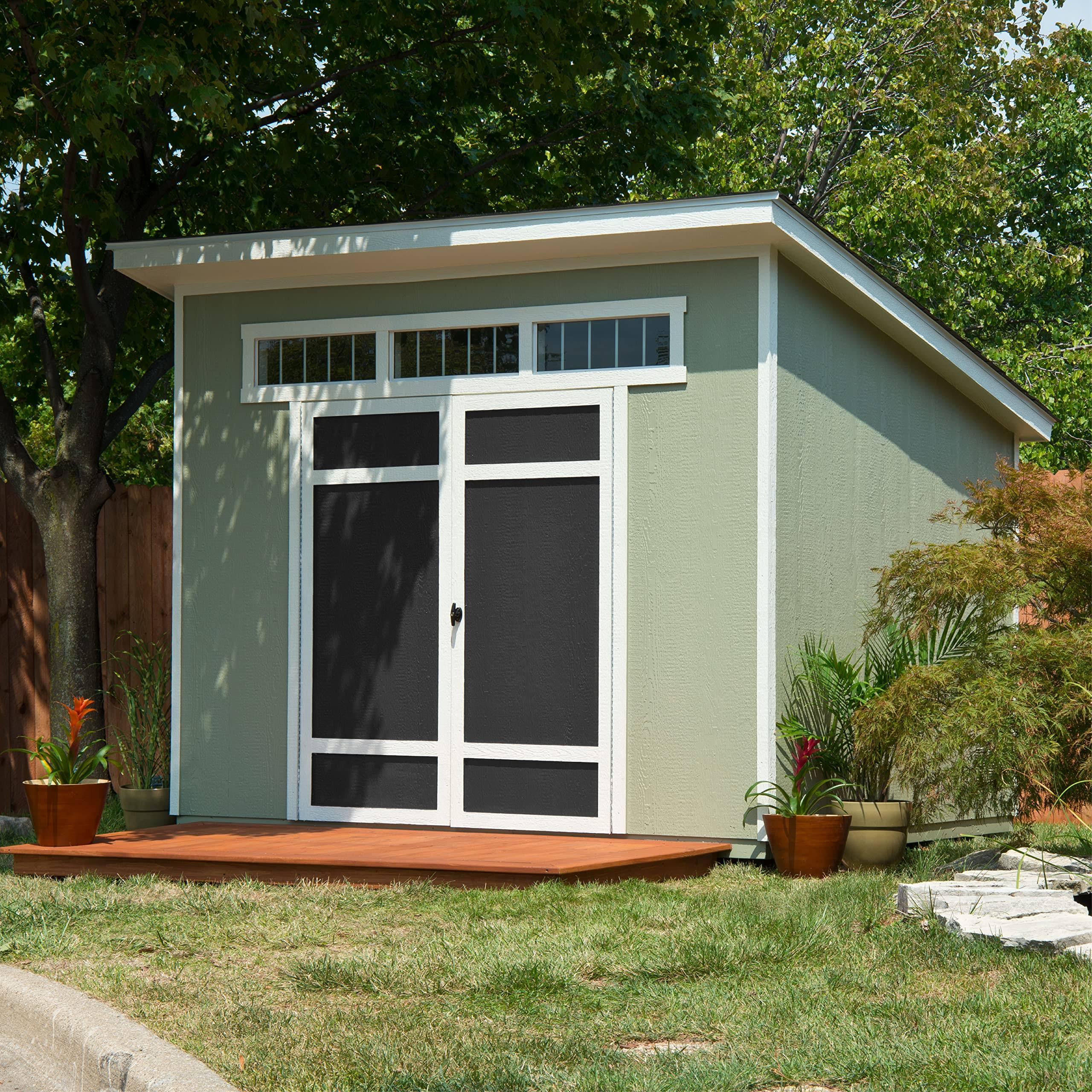 119e10e44a9832cee56f5eeb69ab9181327e2e450ebd574bdd5c793d0cd2c65e.jpg Handy Home Products Olympia 10 ft. x 7.5 ft. Wood Storage Shed, Size: Large - Image 1