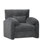 AECOJOY Oversized Armchair, Chenille Mid Century Accent Chair, Comfy Upholstered Single Sofa, Extra Wide Reading Chairs
