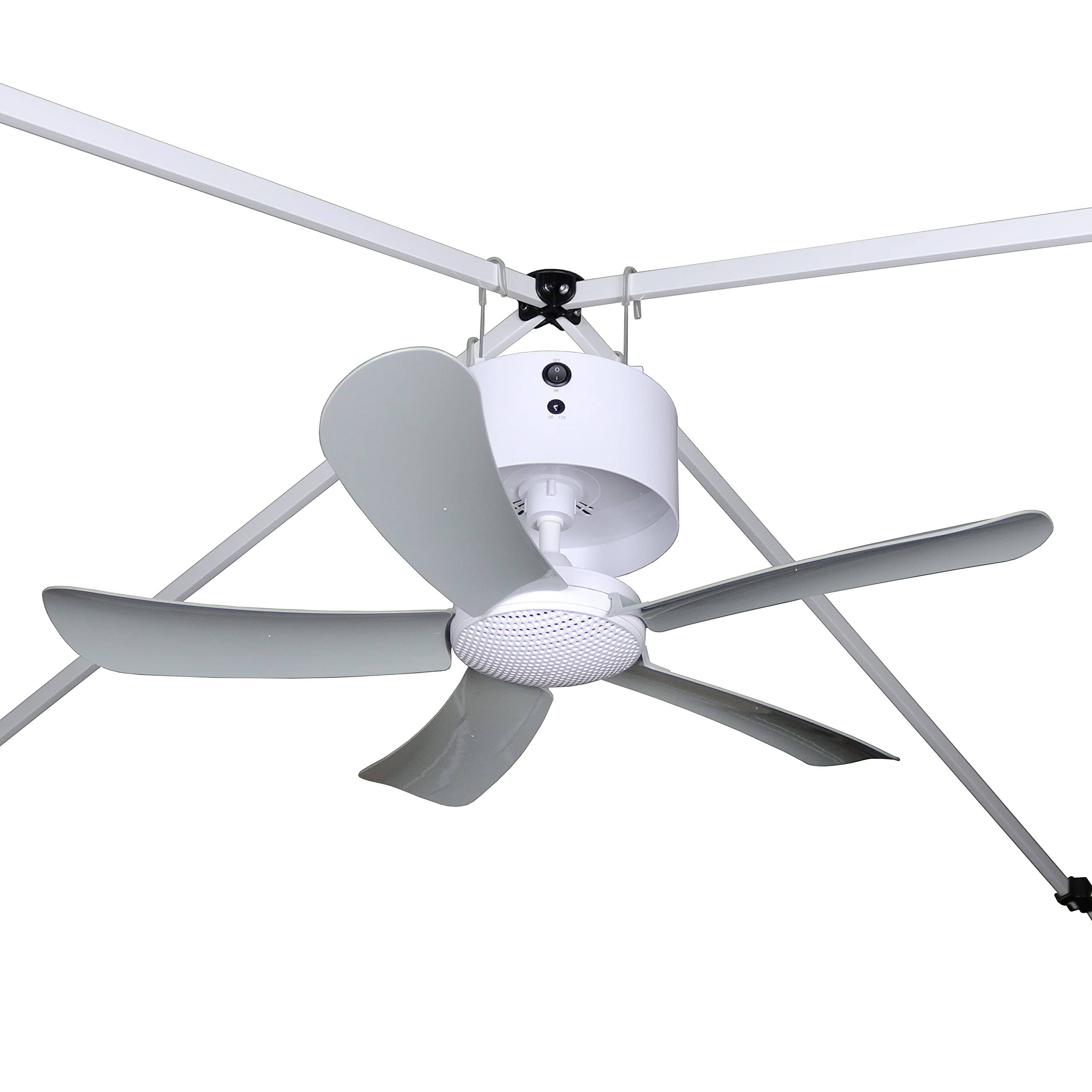 11d4131a245120dbc18144afa36cf643553734c090c7ceddb50e2dccd6757b8a.jpg Canopy Breeze Canopy Fan Rechargeable Ceiling Fan for Portable Canopies - Image 1