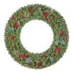 Home Accents Holiday 48 in. New Winslow Fir Pre-Lit LED Wreath