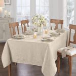 Elrene Home Fashions Caiden Elegance Damask Square Tablecloth - Black - 52"