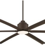 Casa Vieja 84" Ultra Breeze Modern Industrial Outdoor Ceiling Fan with Dimmable LED Light Remote Control Oil Rubbed Bronze Wet Rated for Patio