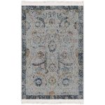 Ottomanson Machine Washable Wrinkle Free Oriental Design Cotton 5x7 Traditional Flatweave Area Rug for Living Room, Bedroom, Kitchen, Bathroom, 5' x