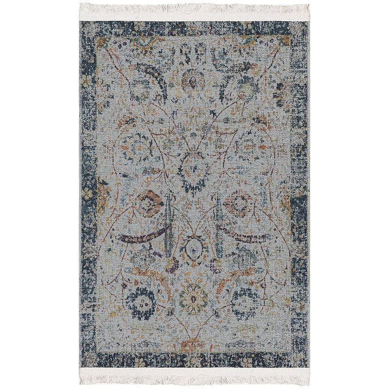12833c32fcdcee761abdec51d37f19882815d26f6cdb009851c1843945cb8b16.jpg Ottomanson Machine Washable Wrinkle Free Oriental Design Cotton 5x7 Traditional Flatweave Area Rug for Living Room, Bedroom, Kitchen, Bathroom, 5' x - Image 1