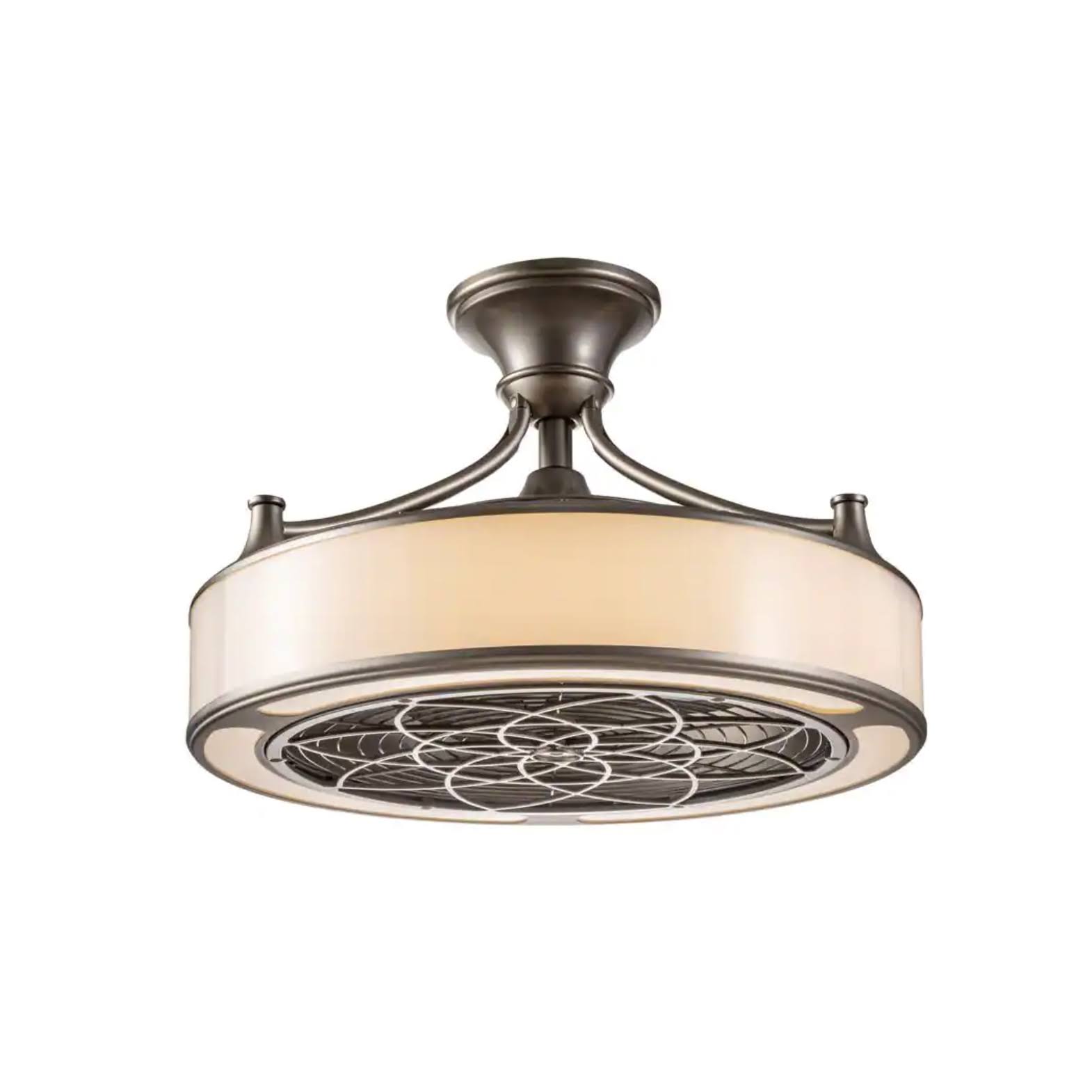 129dce8318fe60c73f9d6709e5387ecce0eac07df33e5784014ea66e40925c75.jpg Home Decorators Collection Windara 22 in. LED Indoor/Covered Outdoor Brushed Nickel Ceiling Fan with Light Kit and Remote Control - Image 1