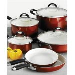 Style Ceramica 10-Piece Aluminum Ceramic Nonstick Cookware Set in Metallic Copper