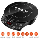 Nuwave Portable Induction Cooktop Flex with 10.25 - Inch Shatter - Proof Ceramic Glass, Large 6.5 - Inch Heating Coil, 3 Wattage Settings 600, 900 & 1300 Watts