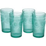 The Pioneer Woman Adeline 16-Ounce Emboss Glass Tumblers Set of 4