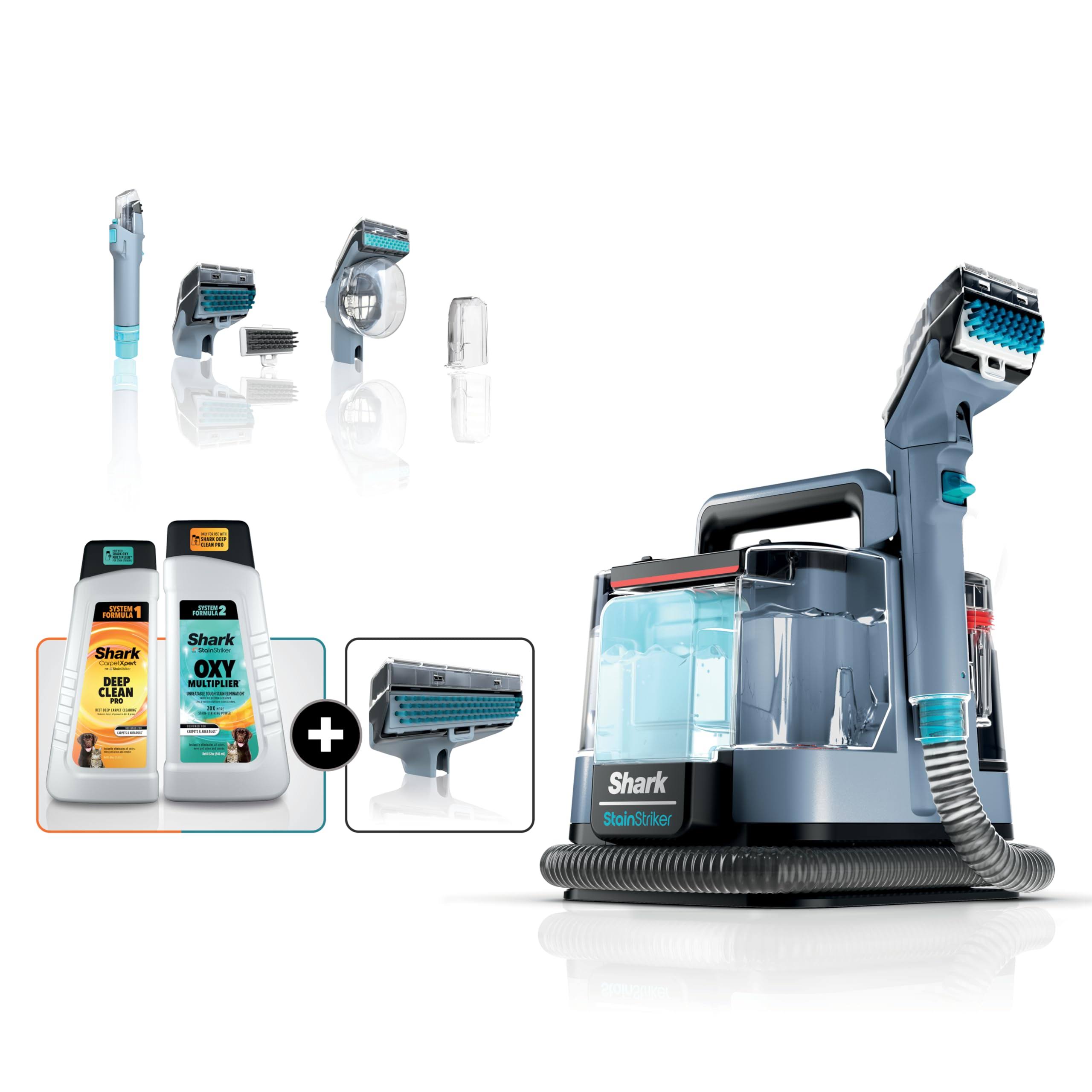 12dd4d793e148937f7767912efa46ac81569a4abff3b1e68f6e0e9b1b6fede22.jpg Shark PX202BRN StainStriker Portable Spot, Stain, & Odor Eliminator for Carpets, Area Rugs, Upholstery, Cars, with Bonus Accessories and Cleaning - Image 1
