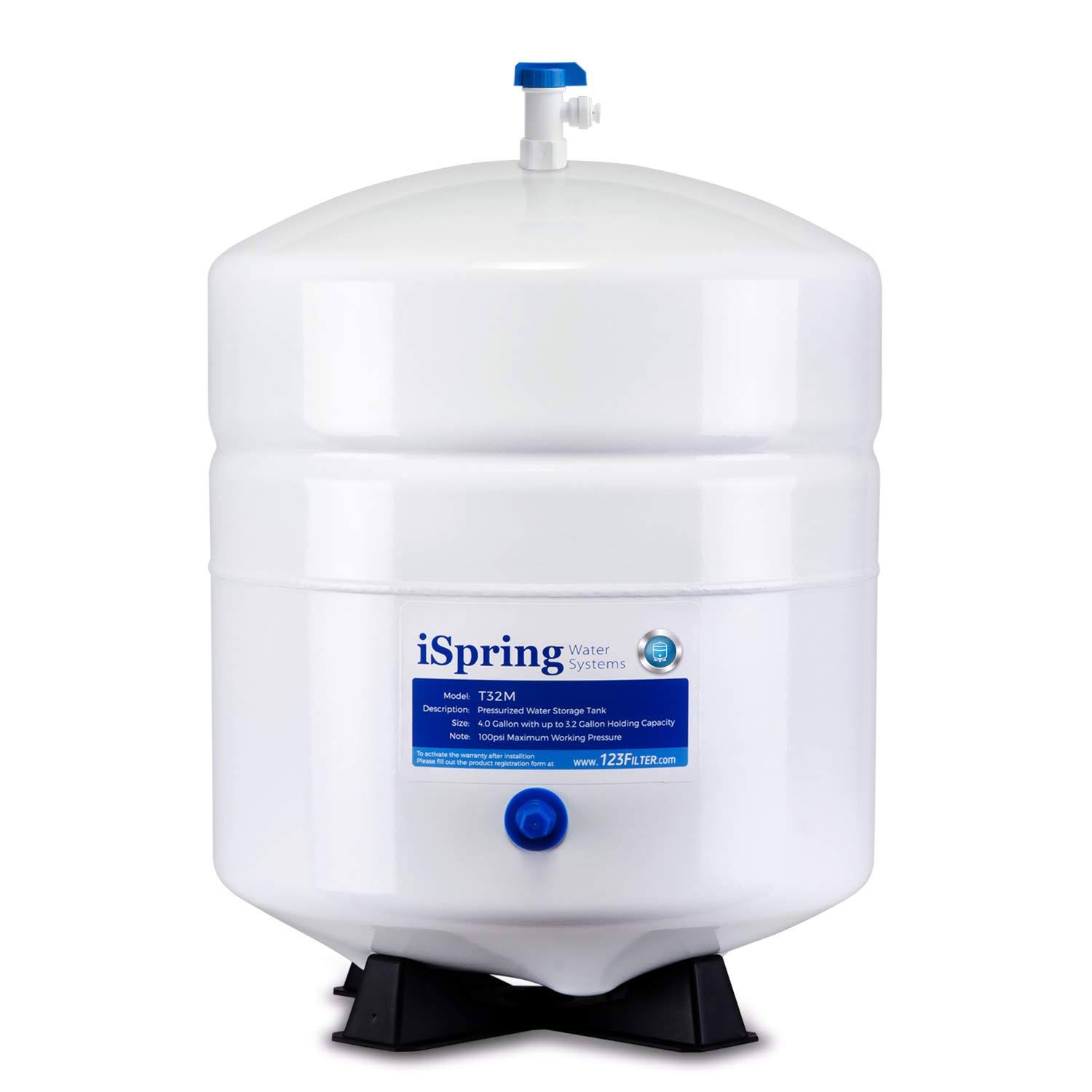130ebee29c5c722852676ddb5802952b2fe40410423b64e6fa334ce023ed2b6f.jpg iSpring T32M 3.2 Gallon Residential Pressurized Water Storage Tank for Reverse Osmosis (RO) Systems - Image 1