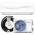12,000 BTU Portable Air Conditioner Cools 750 sq. ft. with Heater and Remote in White