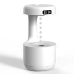 Anti-Gravity Droplet Humidifier with LED Smart Display Clock - USB Rechargeable