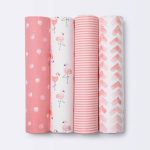 Flannel Baby Blankets Flamingos - Cloud Island Pink 4pk