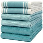 Bumble Towels Premium Kitchen Towels (20Ax 28A, 6 Pack) Large Kitchen Hand Towels Kitchen Towels Cotton Flat & Terry Towel Highly Absorben
