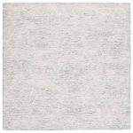 Abstract Handmade Tufted Wool Dark Gray/Ivory Area Rug Latitude Run Rug Size: Square 8'