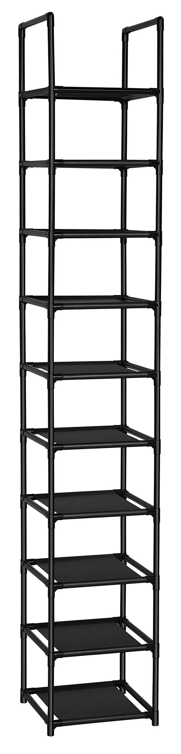 138e3b8d7d1891488c26909775ebabdc1dc17159de28198e4ab54dd92eafa0a0.jpg Fiducial Home 10 Tiers Shoe Rack Space Saving Vertical Single Pairs Sturdy Shoe Shelf Storage Organizer - Image 1