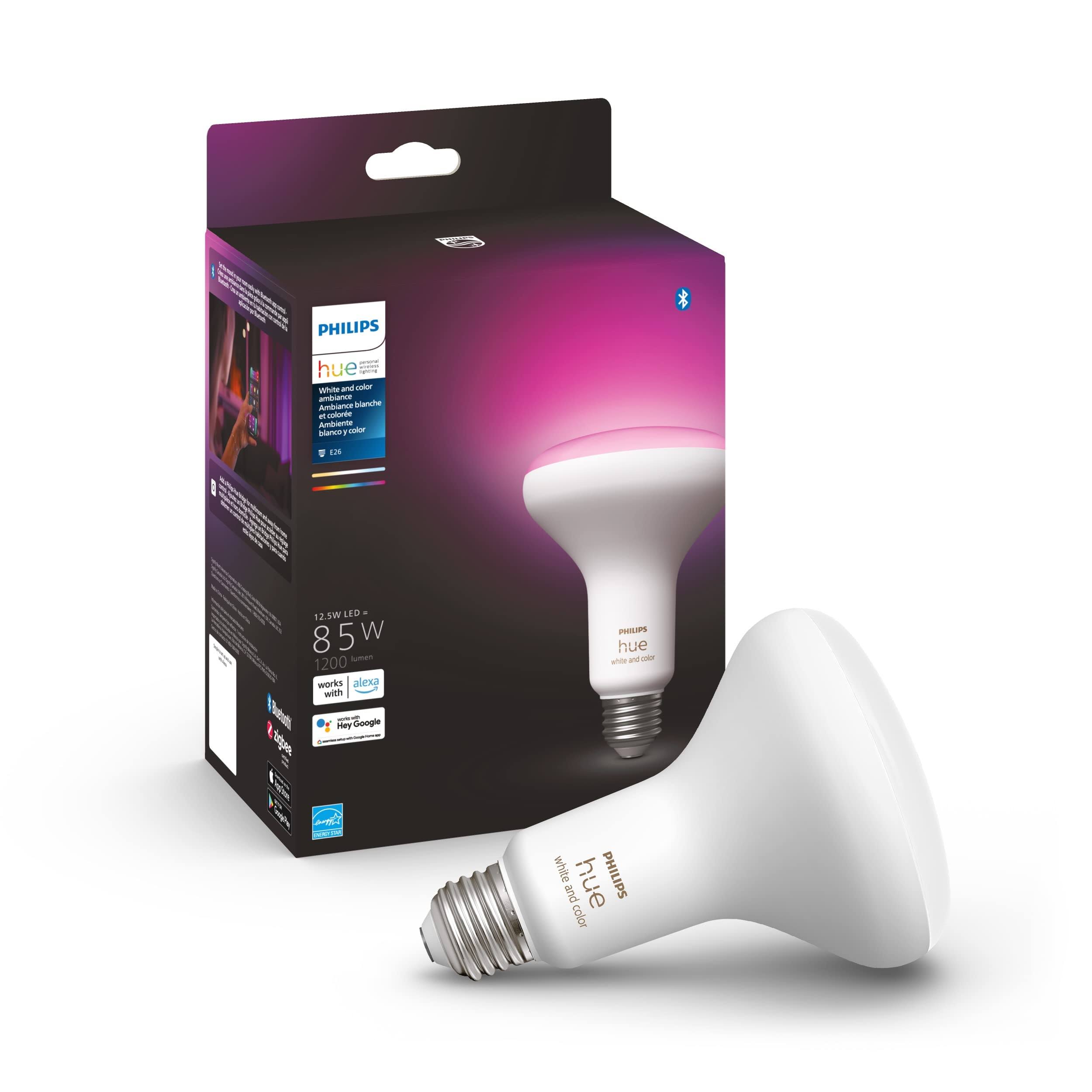 13ba1facbe1f1d4ac2fcb87e09274b200a22d87cafbca0284b18cedec34a684e.jpg Philips - Hue BR30 Bluetooth 85W Smart LED Bulb - White and Color Ambiance - Image 1