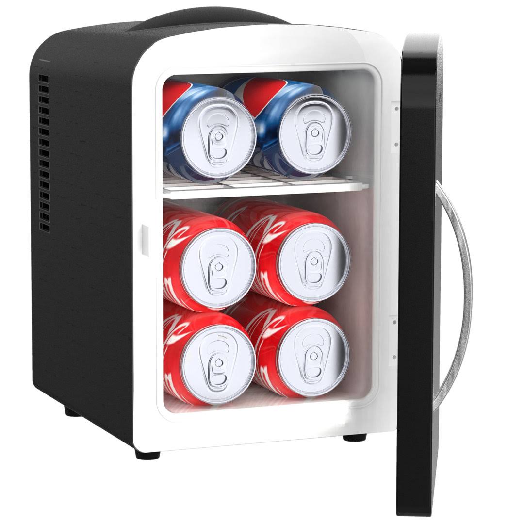 13c0d37f9e3d58b4eb5a9216f4040a055022ade7a52f5e8f3974a527b7406391.jpg Honeywell 4 Liter Personal Fridge Cooler and Warmer, Stainless Steel - Image 1