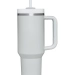 Adventure Quencher Travel Tumbler with Straw, Stainless Steel Insulated Cup, Maintains Heat Cold Ice for Hours, Size: 40oz, Beige