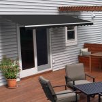 Aleko Motorized Retractable Patio Awning - 20x10 Feet - Black