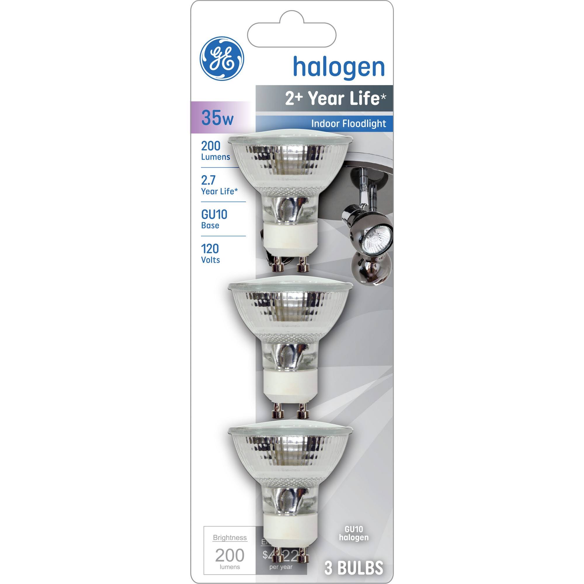 13d3e2bd2d2f180431f77f9ae5d05d65224ce127952d454968a07ade7fbad43a.jpg GE 61142 Quartz Halogen Light Bulb, 35-Watt, 3-pk. - Image 1