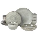 Gibson Elite Matisse 16-Piece Dinnerware Set, Service for 4 - Green