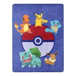 Pokemon Pikachu Kids Character Silky Soft Blanket Throw, 46" x 60"