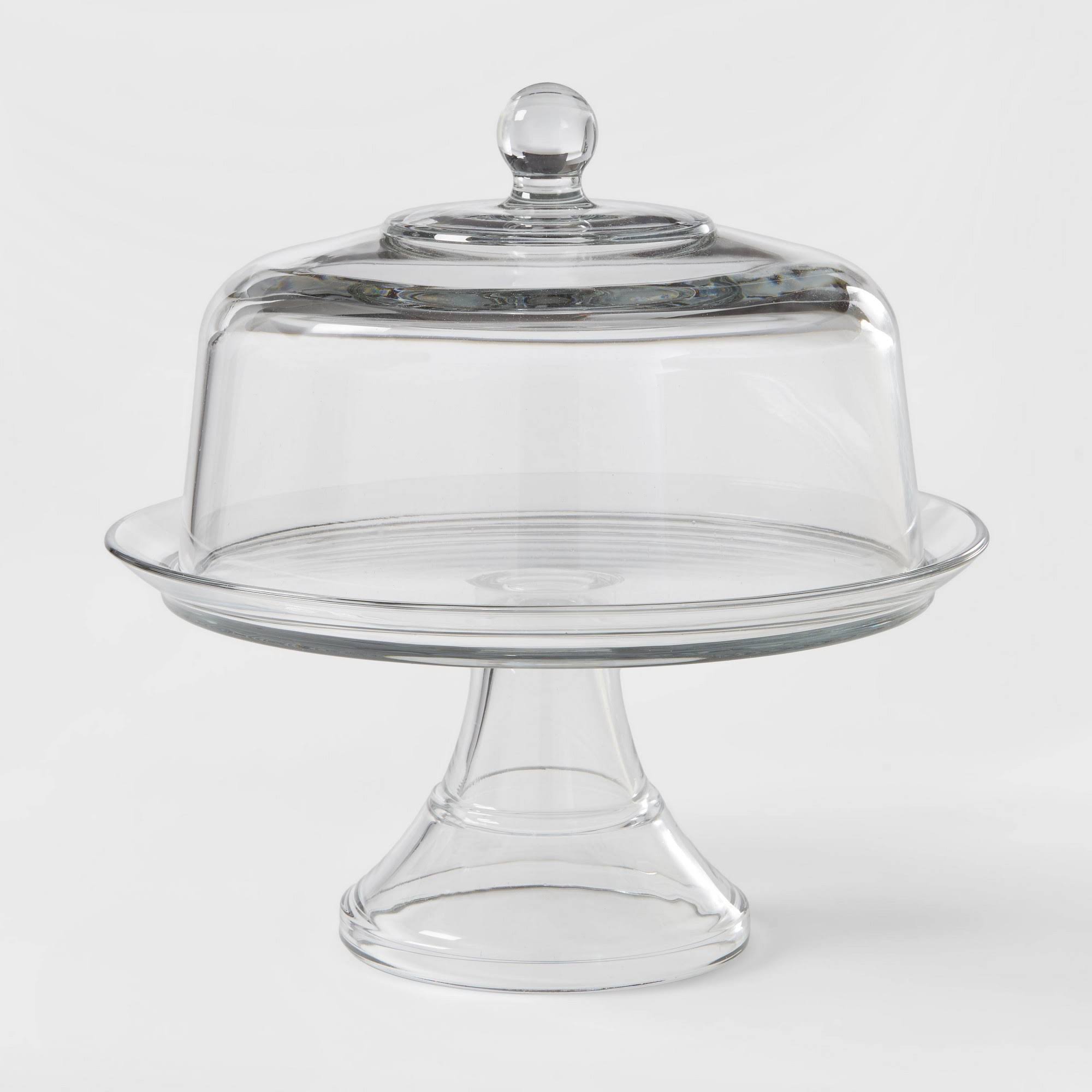 13fc61e20027fd64ef957ac70c2e6f76d42b816e373c2a059ad6c6ac9ff8a2ff.jpg Threshold Classic Glass Cake Stand with Dome - Image 1
