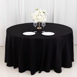 Balsacircle 120" Round Cotton Tablecloths Wedding Linens - White