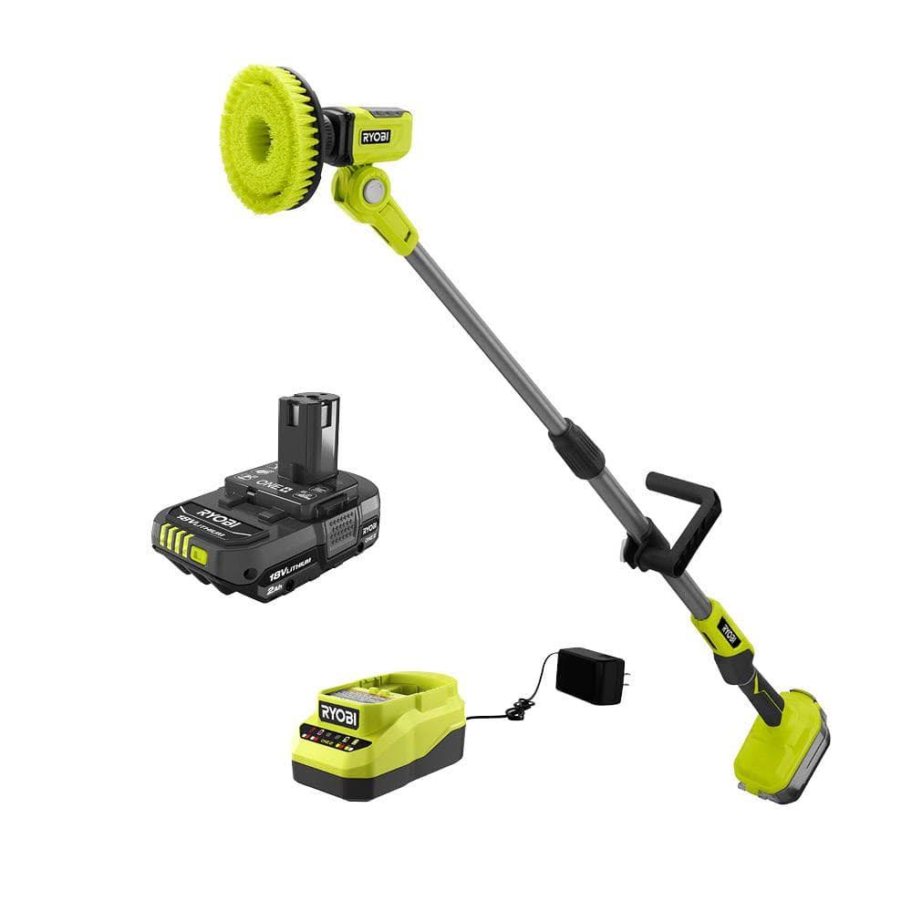 14469d94a6a88995552a68fcf618e7ae2e77e9c9d189d6027bdb8f9d56c27812.jpg Ryobi ONE+ 18V Cordless Telescoping Power Scrubber and 2.0 - Image 1
