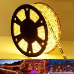Jnaurb 100ft LED Rope Lights Outdoor, 720 LED Connectable and Flexible Tube Lights with 8 Modes, Waterproof LED Rope Lighting for Garde