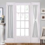 Aquazolax Rod Pocket French Door Curtain Drapes - Blakout Door Panel 25x72-Inch Premium Window Treatment Coverings for Glass Doo