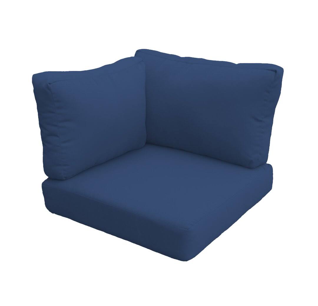 145dbdf2707c03134f3b1574c44b5095885e3a76e3c1fab3cc72e6348a5b4328.jpg TK Classics Covers for High-Back Corner Chair Cushions 6" Thick, Navy - Image 1