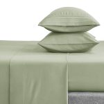 CozyLux Queen Bed Sheets Set 1800 Series 4-Piece Embroidered Double Brushed Microfiber Sheets 16" Deep Pocket Hotel Soft Luxury Bedding Sheet Set,
