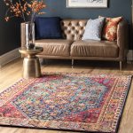 Shetucket Oriental Blue/Pink/Orange Area Rug Bungalow Rose Rug Size: Rectangle 7'10" x 11'