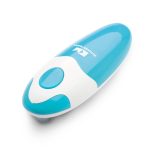 Kitchen Mama Electric Can Opener : Open Your Cans with A Simple Push of Button - Smooth Edge, Food-Safe and Battery Operated Handheld Can Opener (Sky