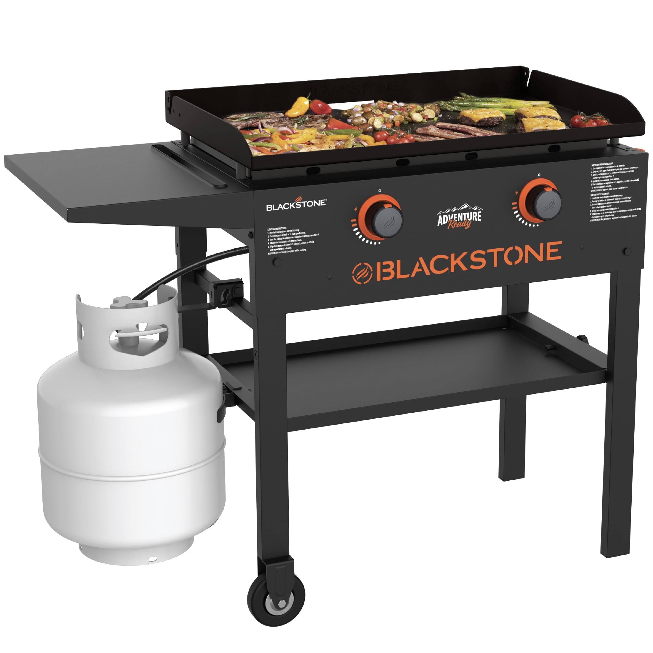 1493c063bc491a5bcfb7c18861911fd2ccd7c148e423c8461c7d4f12fed1029a.jpg Blackstone Adventure Ready 2-Burner 28 Propane Griddle with Omnivore Griddle Plate - Image 1
