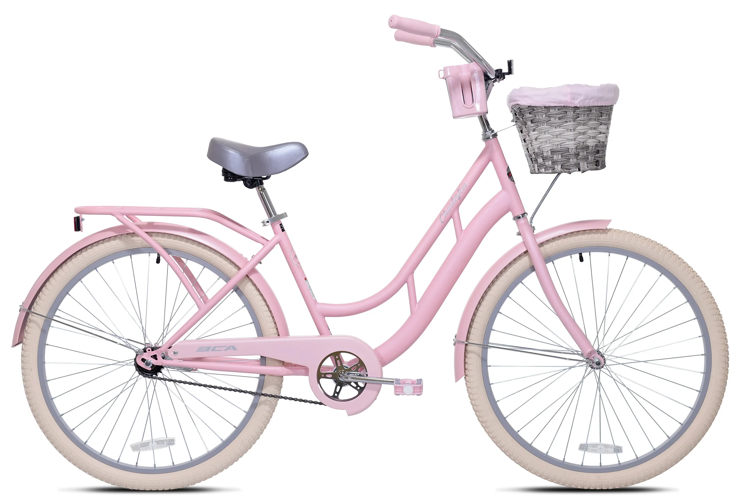 14a5b7280a984f1c40f48204fccac11fd78c0bf7447a09e45fc15e8bad0e92c4.webp BCA 26 In. Charleston Adult Female Cruiser Bike, Pink - Image 1