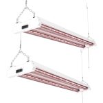 Sunco Lighting 4ft LED Grow Light for Indoor Plants 40W Full Spectrum Hanging Suspended Fixture Linkable Plug in Greenhouse Year Round for