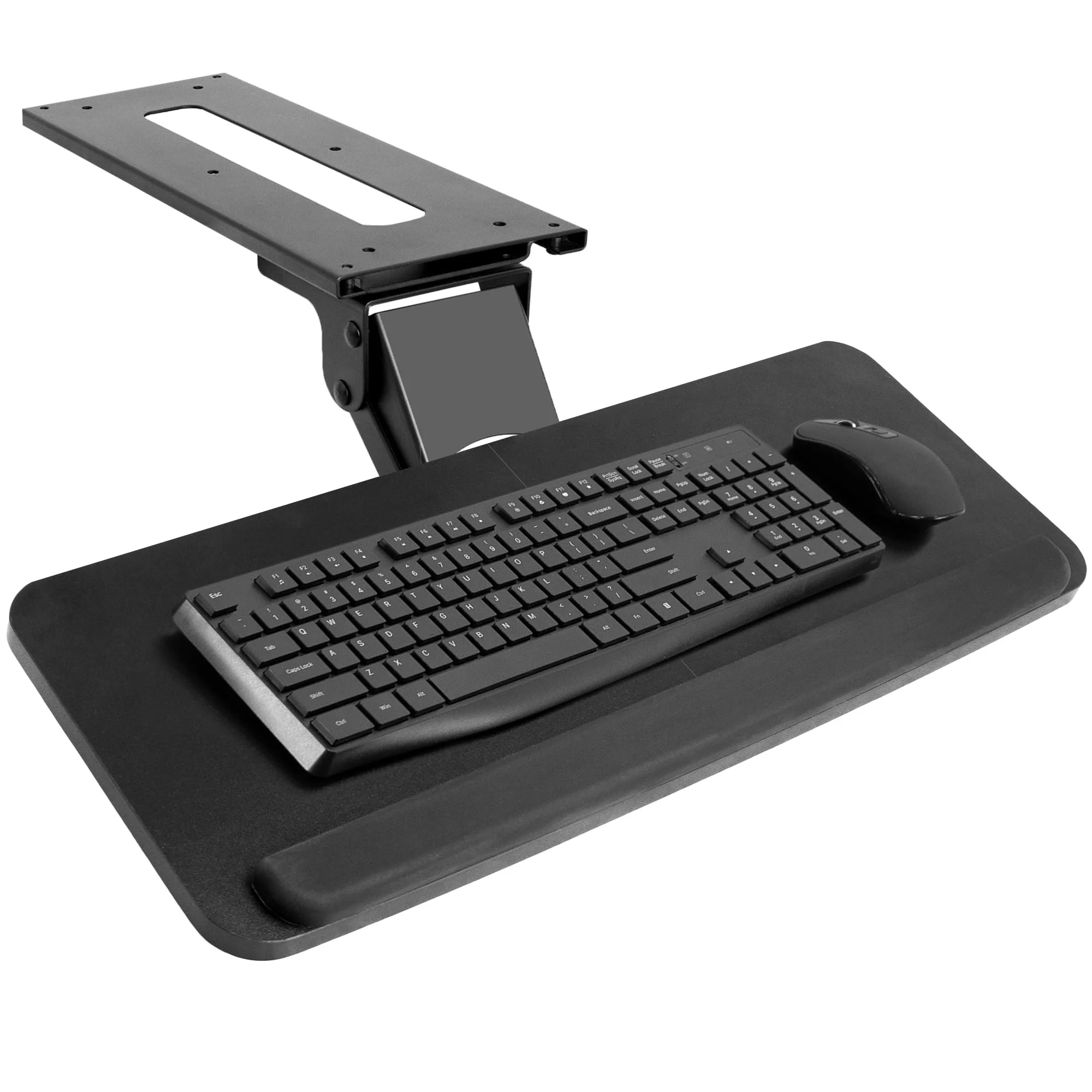 14b38a9c3237c7ed7600fe194fe42458753623daf11fb260aec6a38dd5aec18f.webp VIVO Adjustable Computer Keyboard & Mouse Platform Tray - Image 1