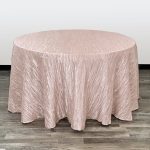 Your Chair Covers Crinkle Taffeta Tablecloth, Round, Blush, 120"