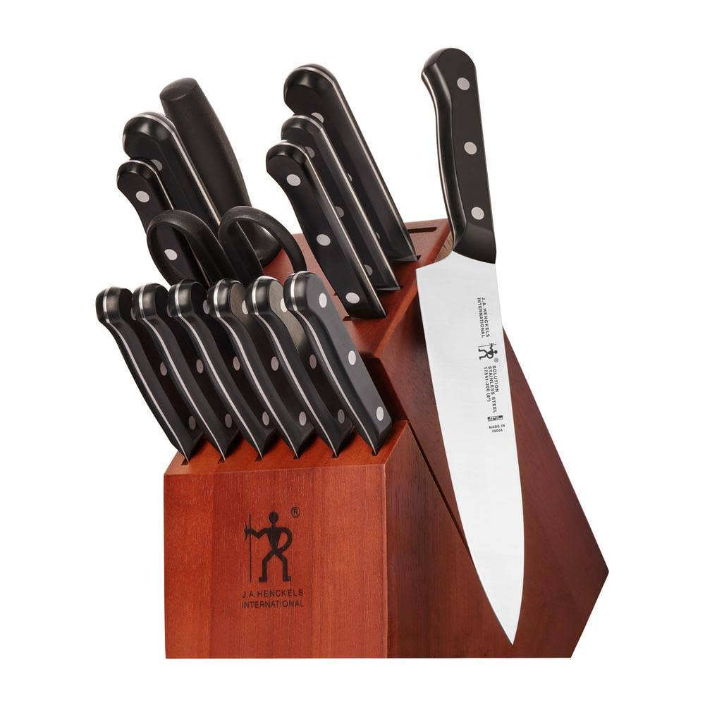 15163333e6bb166be325f56d3a393d729b9e06f175cd8fac0c6a2df3de42abf0.jpg Henckels 17550015 Solution 15-Piece Knife Block Set HD Exclusive - Image 1