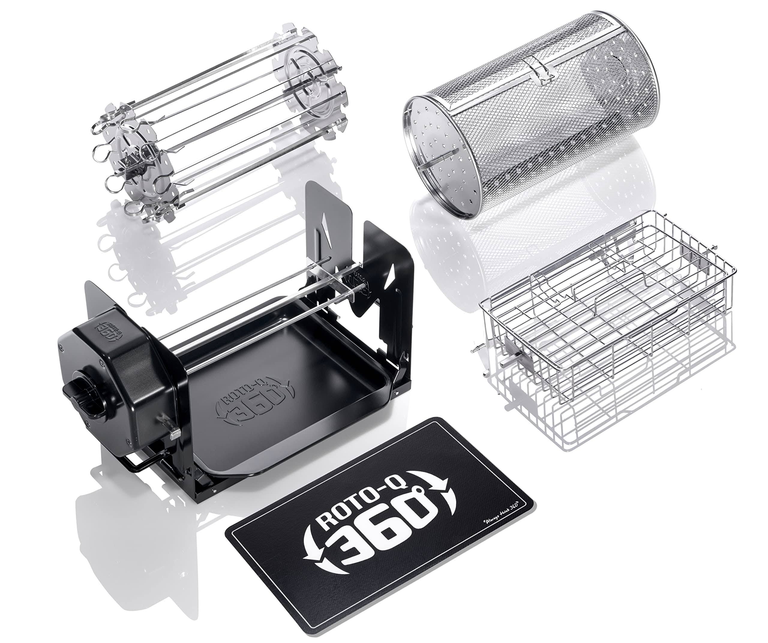 152b7f97cfcc0be448fed7f93d971473a4c6fe029cd72621237a76436225e8dc.jpg ROTO-Q 360 Family Bundle (Black) The Ultimate Rotisserie for Healthier Cooking Portable, Versatile, and Energy-Efficient Perfect For. - Image 1