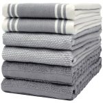 Bumble Towels Premium Kitchen Towels (20Ax 28A, 6 Pack) - Large Cotton Kitchen Hand Towels - Flat & Terry Towel - Highly Absorbent Tea Towels
