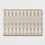 2'x3' Beachside Grid Outdoor Rug Naturals ÿ Threshold Designed with Studio McGee