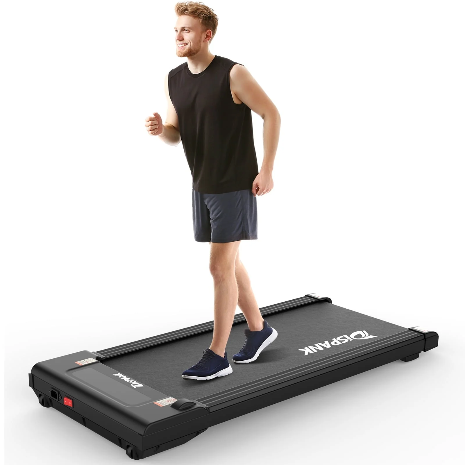 15b11ffc3ddf4992739a0ecd18919a4282d99074d279e459344f4290883b8fcc.webp Relife Sports 2 in 1 Under Desk Treadmill with Incline Portable Walking Pad, 0.5 - 4mph, Black - Image 1